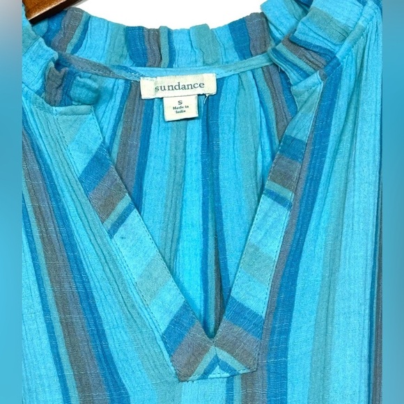 Sundance Adley Striped Gauzy Cotton Dress - Picture 5 of 8